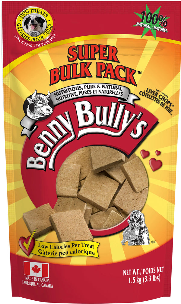 Benny Bully's Beef Liver Chops Super Bulk (1.5kg)