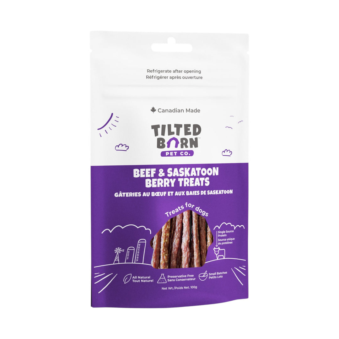 Tilted Barn Beef/Sask Berry Treat (100g)