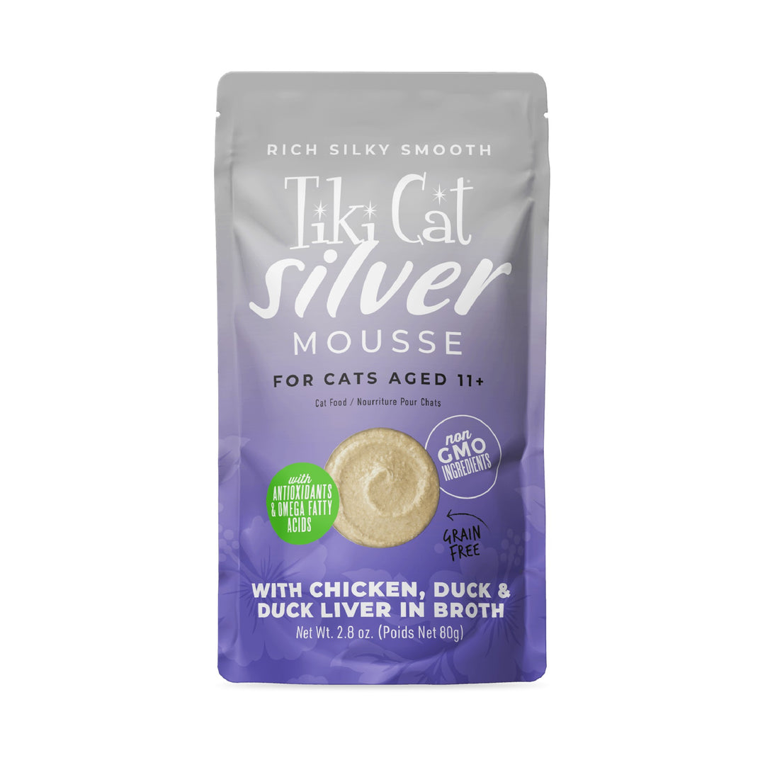 TIKI CAT SILVER MSSE CHIC/DUCK PCH 2.8OZ