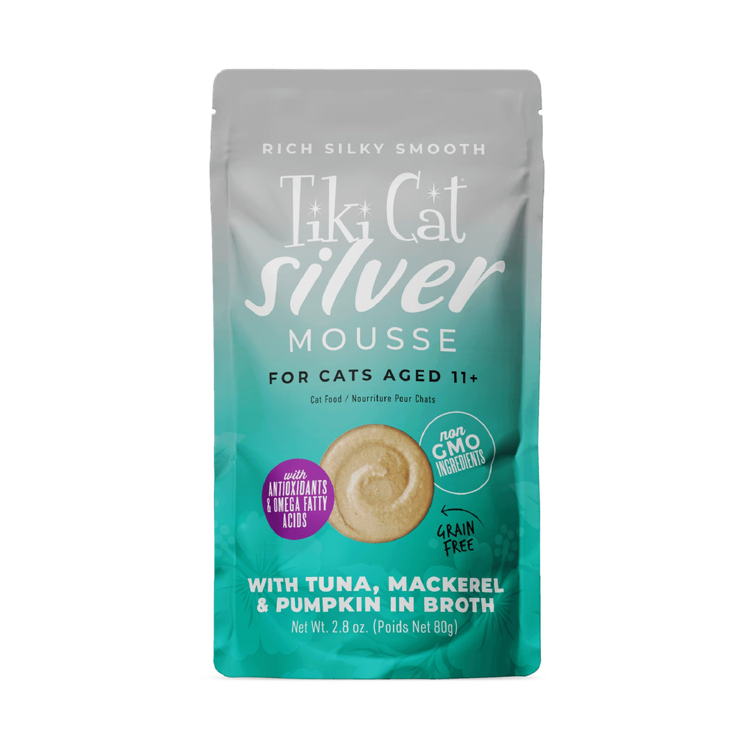 TIKI CAT SILVER MSSE TUNA/MACK PCH 2.8OZ