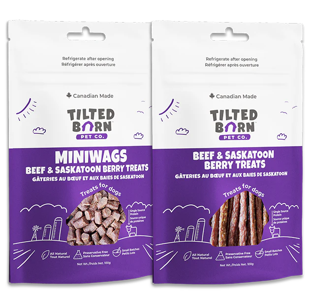 Tilted Barn Miniwags Beef & Saskatoon Berries Treats 100g