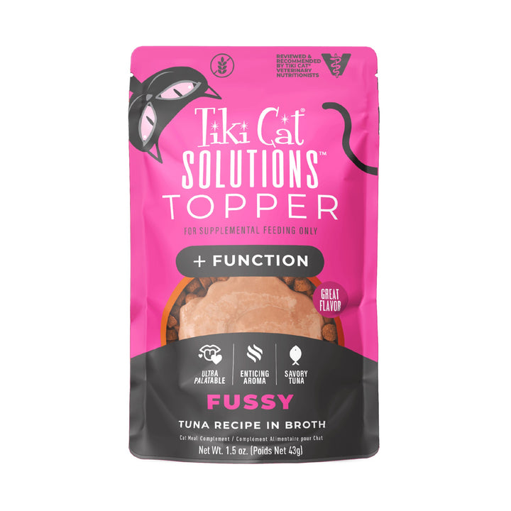 Tiki Cat Solutions Mousse Topper - Fussy Tuna, 1.5 Oz