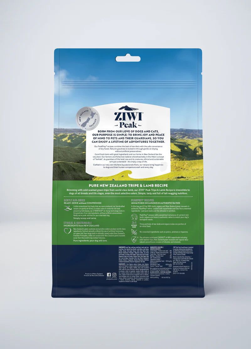 Ziwi Ziwipeak Dog Air-Dried Lamb & Tripe (1kg) - Tail Blazers Etobicoke