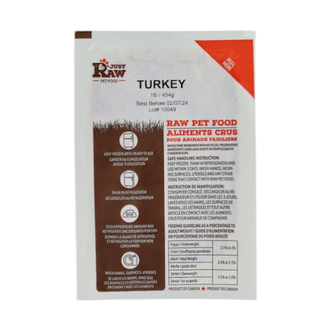Just Raw Pure Turkey 1/2lb