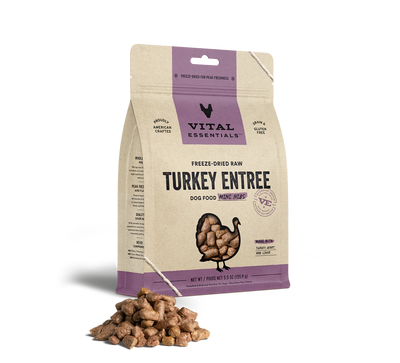 Vital Essentials Dog Freeze-Dried Turkey Mini Nibs (25oz) - Tail Blazers Etobicoke