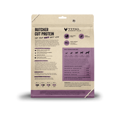 Vital Essentials Dog Freeze-Dried Turkey Entree Mini Patties (14oz) - Tail Blazers Etobicoke