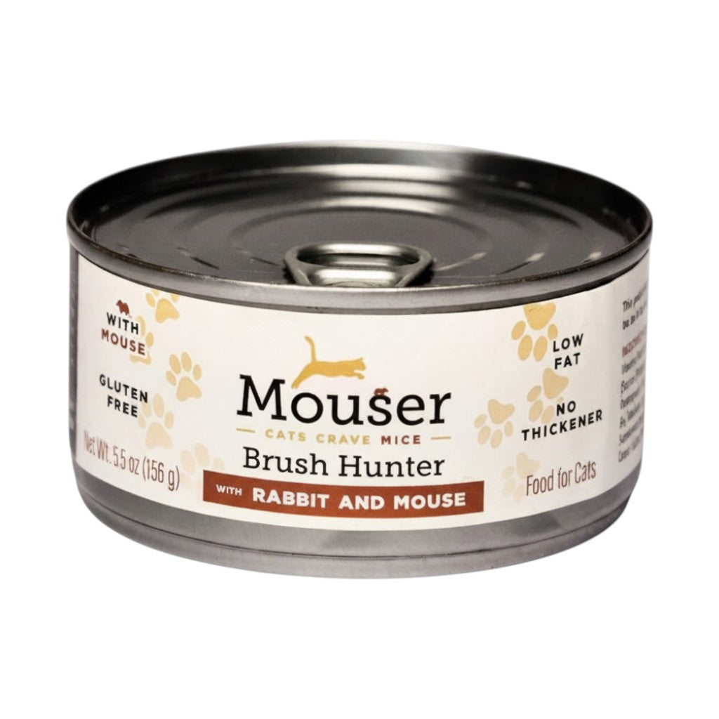 Mouser Brush Hunter Wet Cat Food Rabbit &amp; Mouse (5.5 oz)