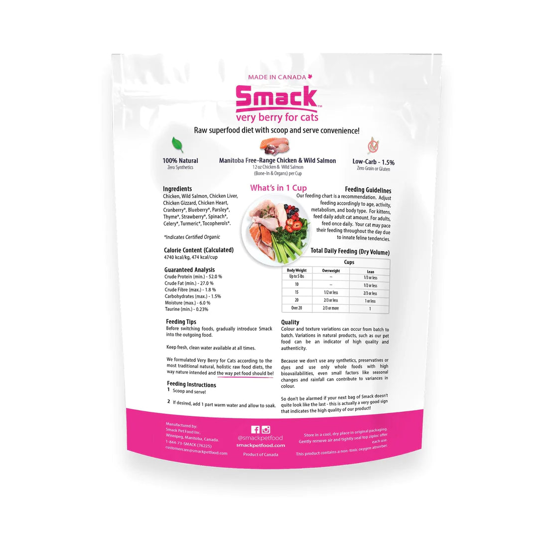 Smack Cat Dehydrated Very Berry Chicken (250g) - Tail Blazers Etobicoke