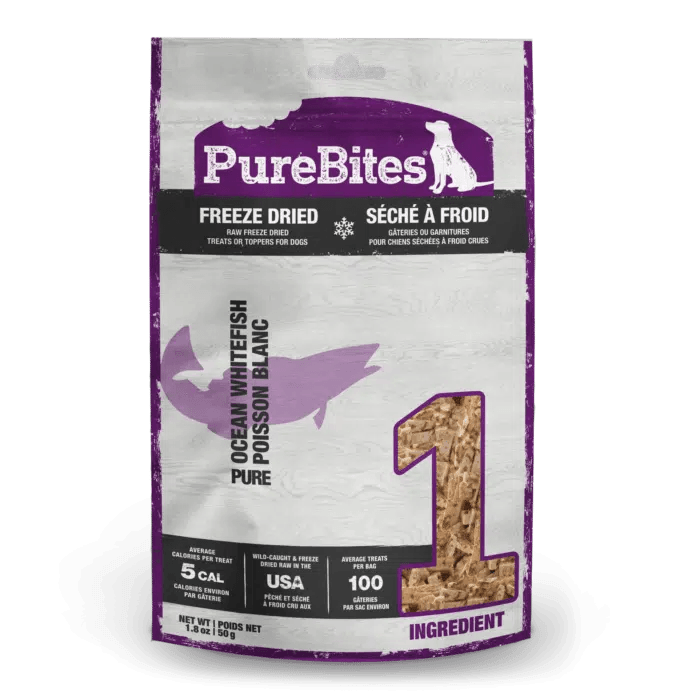PureBites Freeze-Dried Ocean Whitefish (50g) - Tail Blazers Etobicoke
