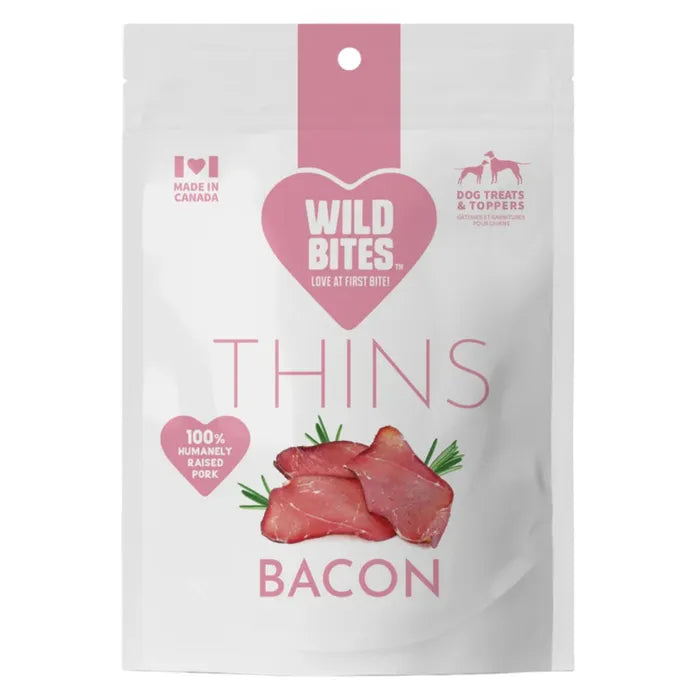 Wild Bites Bacon Thins Large Dog Treats 180G