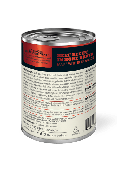 Acana Beef Recipe Dog Can (363g) - Tail Blazers Etobicoke