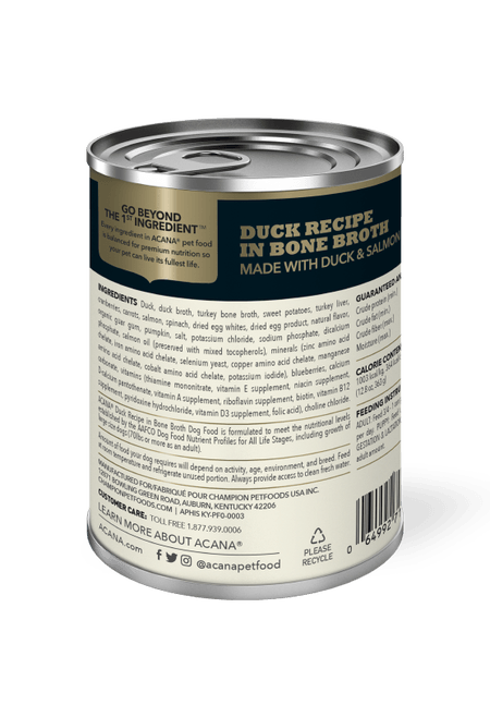 Acana Duck Recipe Dog Can (363g) - Tail Blazers Etobicoke