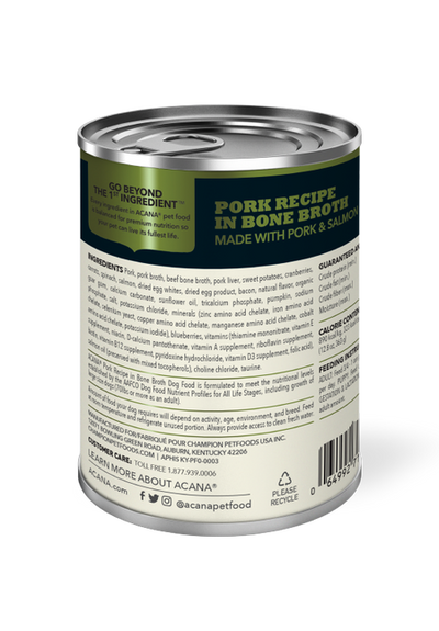 Acana Pork Recipe Dog Can (363g) - Tail Blazers Etobicoke