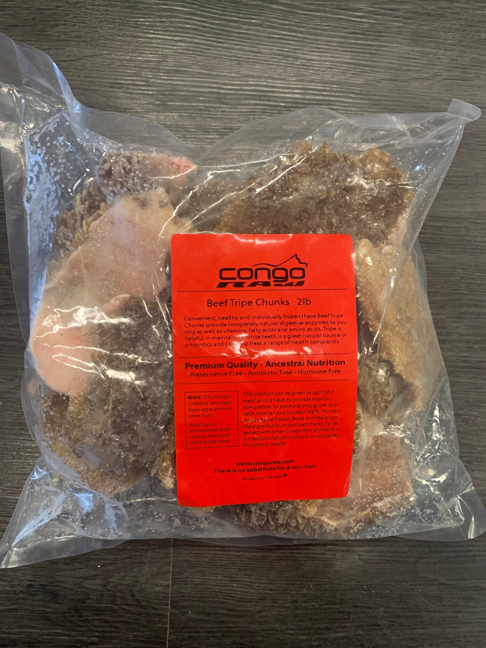 Congo Beef Tripe Chunks (2lb) - Tail Blazers Etobicoke