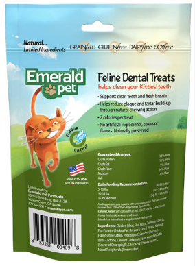 Emerald Pet Catnip Feline Dental Treat (3oz) - Tail Blazers Etobicoke