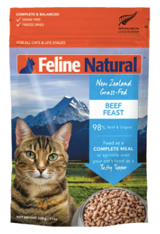 Feline Natural Freeze-Dried Beef Feast (320g) - Tail Blazers Etobicoke