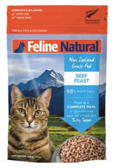 Feline Natural Freeze-Dried Beef Feast (320g)