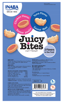 Inaba Tuna & Chicken Juicy Bites Cat Treats (1.2oz) - Tail Blazers Etobicoke