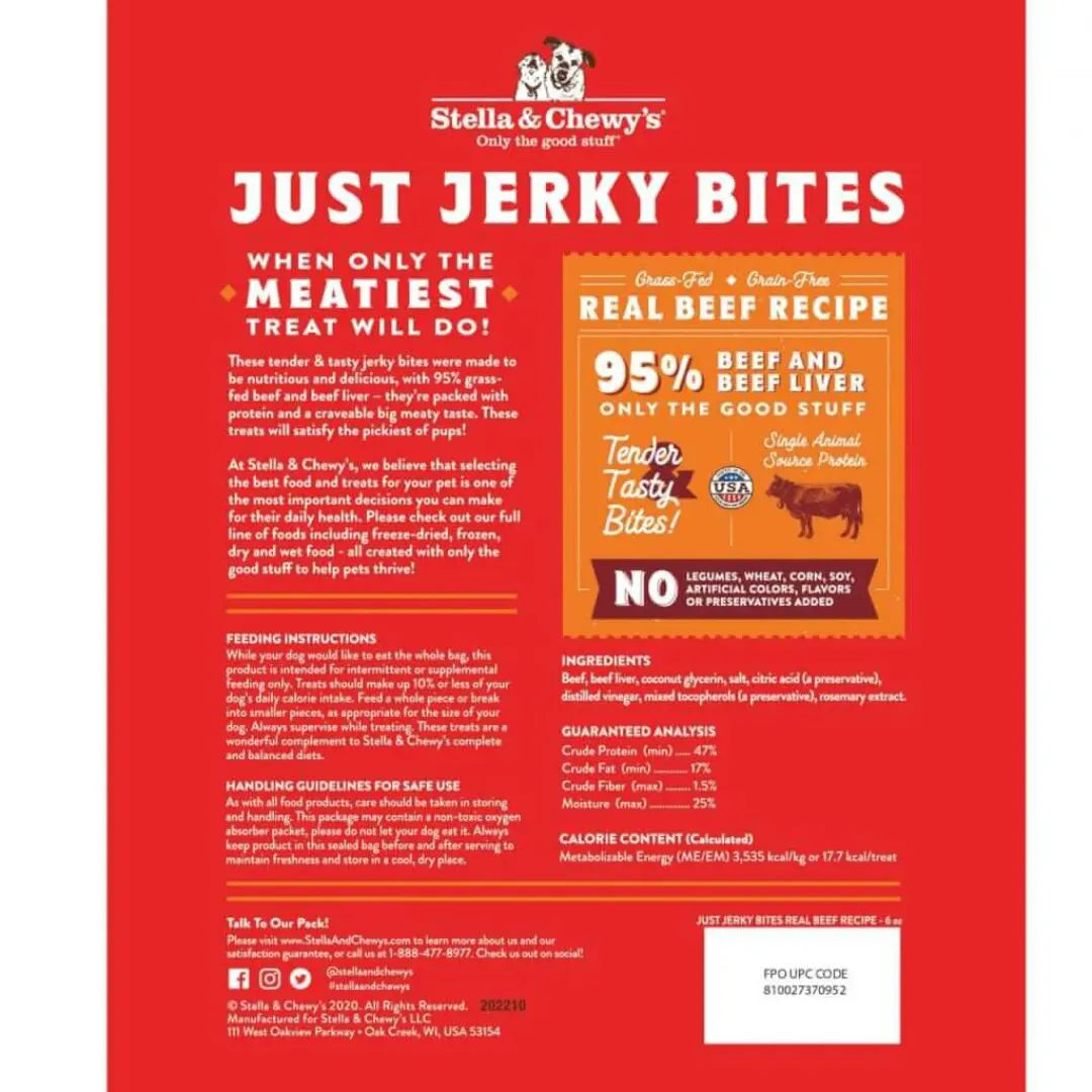 STELLA JUST JERKY BITES BEEF 6OZ - Tail Blazers Etobicoke