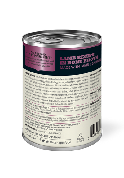 Acana Lamb Recipe Dog Can (363g) - Tail Blazers Etobicoke