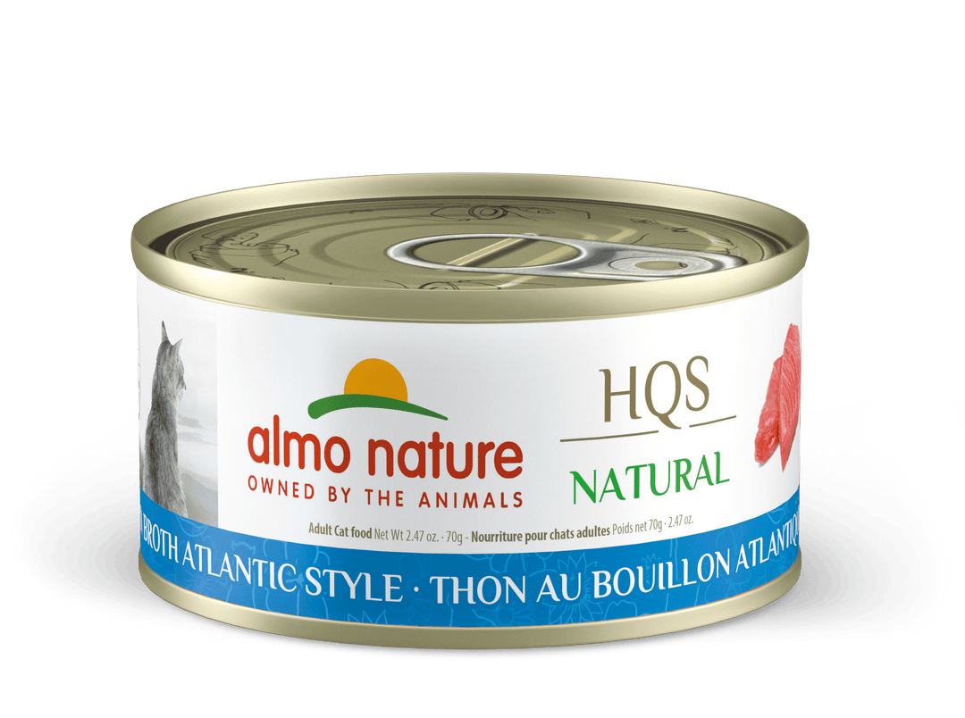 Almo Nature HQS Natural Atlantic Style Tuna in Broth Cat Can (70g) - Tail Blazers Etobicoke