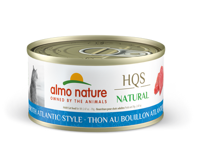 Almo Nature HQS Natural Atlantic Style Tuna in Broth Cat Can (70g) - Tail Blazers Etobicoke