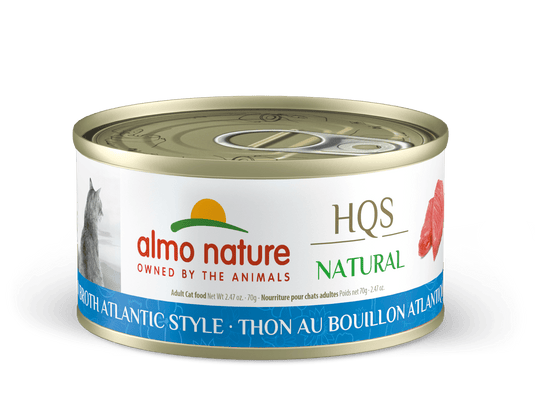 Almo Nature HQS Natural Atlantic Style Tuna in Broth Cat Can (70g) - Tail Blazers Etobicoke