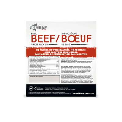 Iron Will Basic Beef (6lb) - Tail Blazers Etobicoke