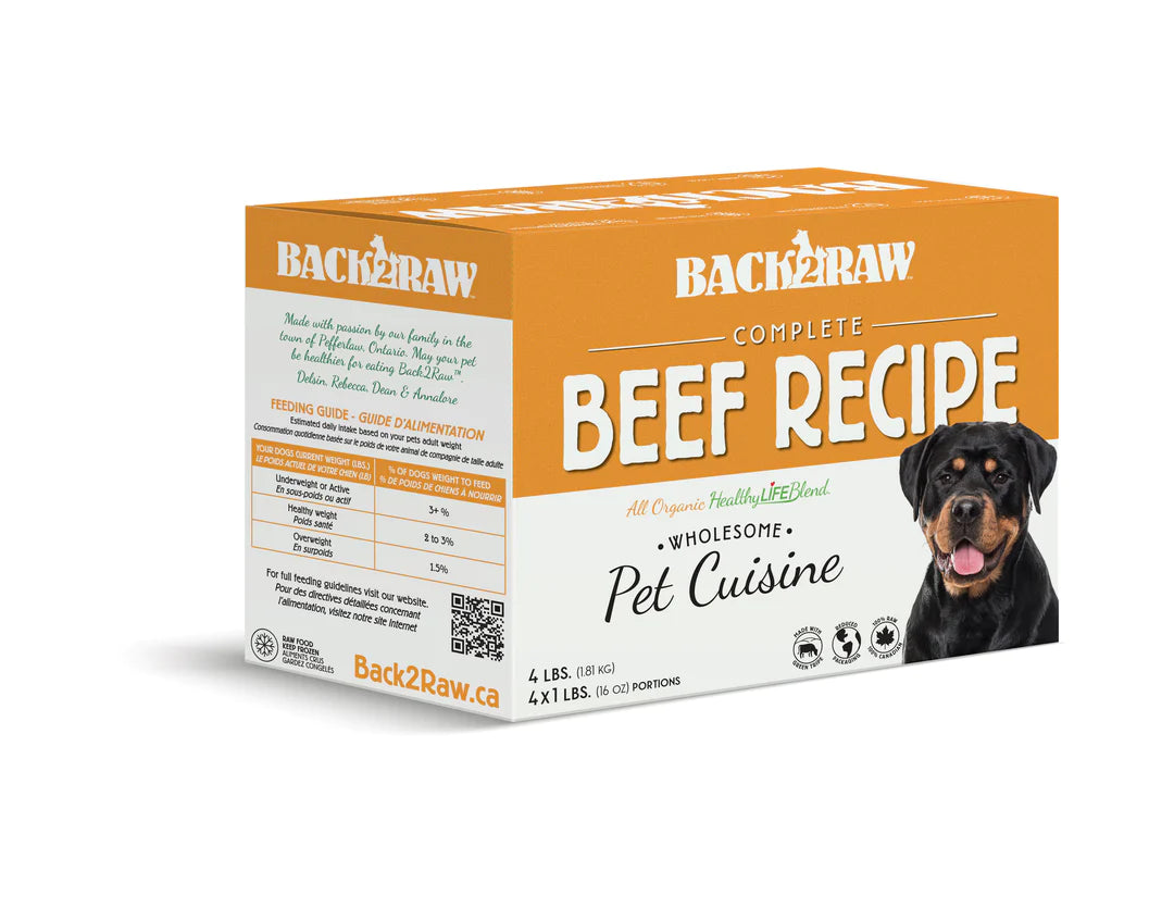 Back2Raw Dog Beef Complete Recipe (4lb) - Tail Blazers Etobicoke