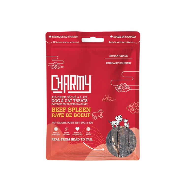 Charmy Pet Dehydrated Beef Spleen (80g) - Tail Blazers Etobicoke