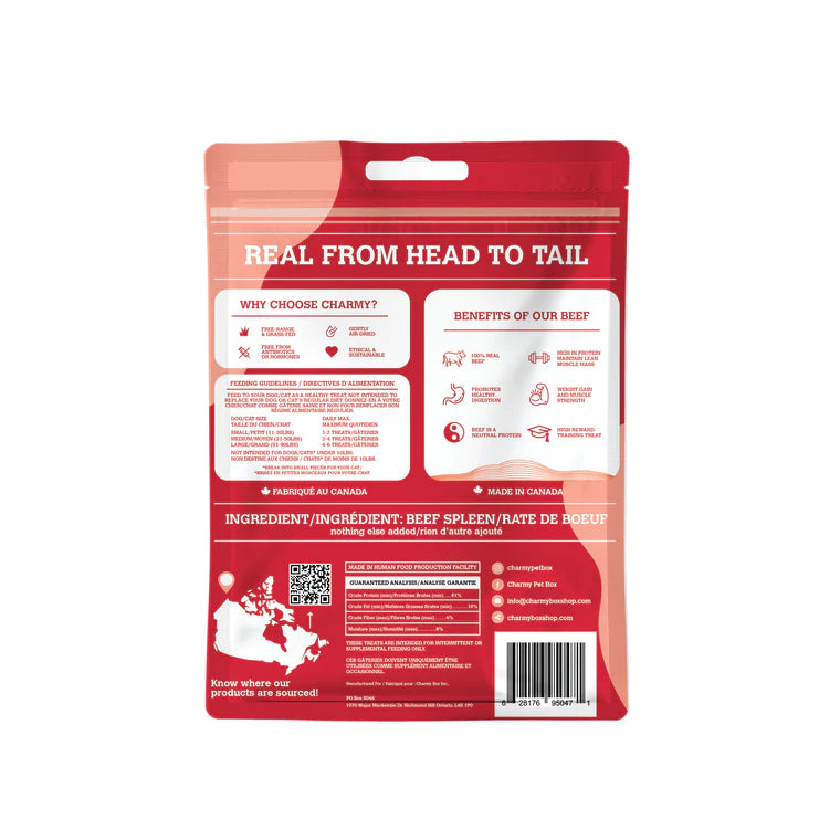 Charmy Pet Dehydrated Beef Spleen (80g) - Tail Blazers Etobicoke