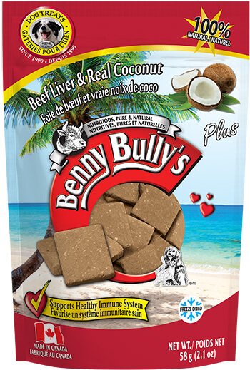 Benny Bully's Singles Beef Liver Plus Coconut (58g) - Tail Blazers Etobicoke