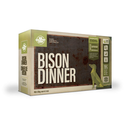 Big Country Raw Dog Bison Dinner Carton (4lb) - Tail Blazers Etobicoke