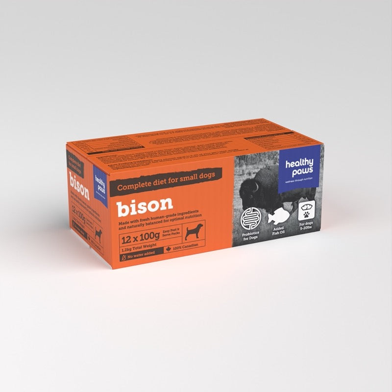 Healthy Paws Bison Small Canine Complete (1.2kg) - Tail Blazers Etobicoke