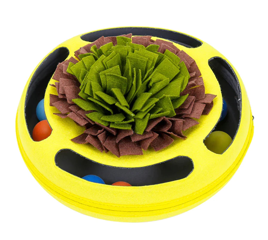 Injoya Cat Yellow Snuffle & Enrichment Toy - Tail Blazers Etobicoke