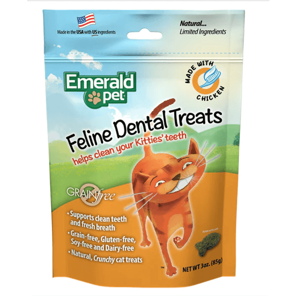 Emerald Pet Chicken Feline Dental Treat (3oz)