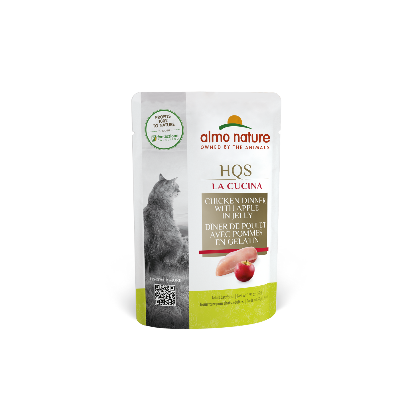 Almo Nature HQS La Cucina Chicken & Apple Cat Pouch (55g) - Tail Blazers Etobicoke