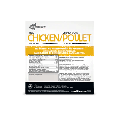Iron Will Basic Chicken (6lb) - Tail Blazers Etobicoke