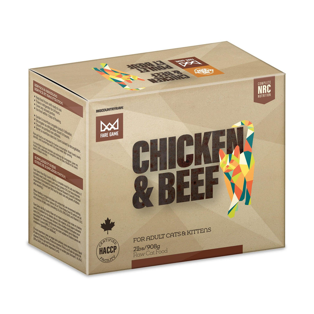 Big Country Raw Cat Fare Game Chicken &amp; Beef (2lb) - Tail Blazers Etobicoke