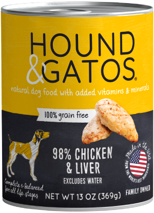 Hound & Gatos Chicken & Chicken Liver Dog Can (13oz) - Tail Blazers Etobicoke