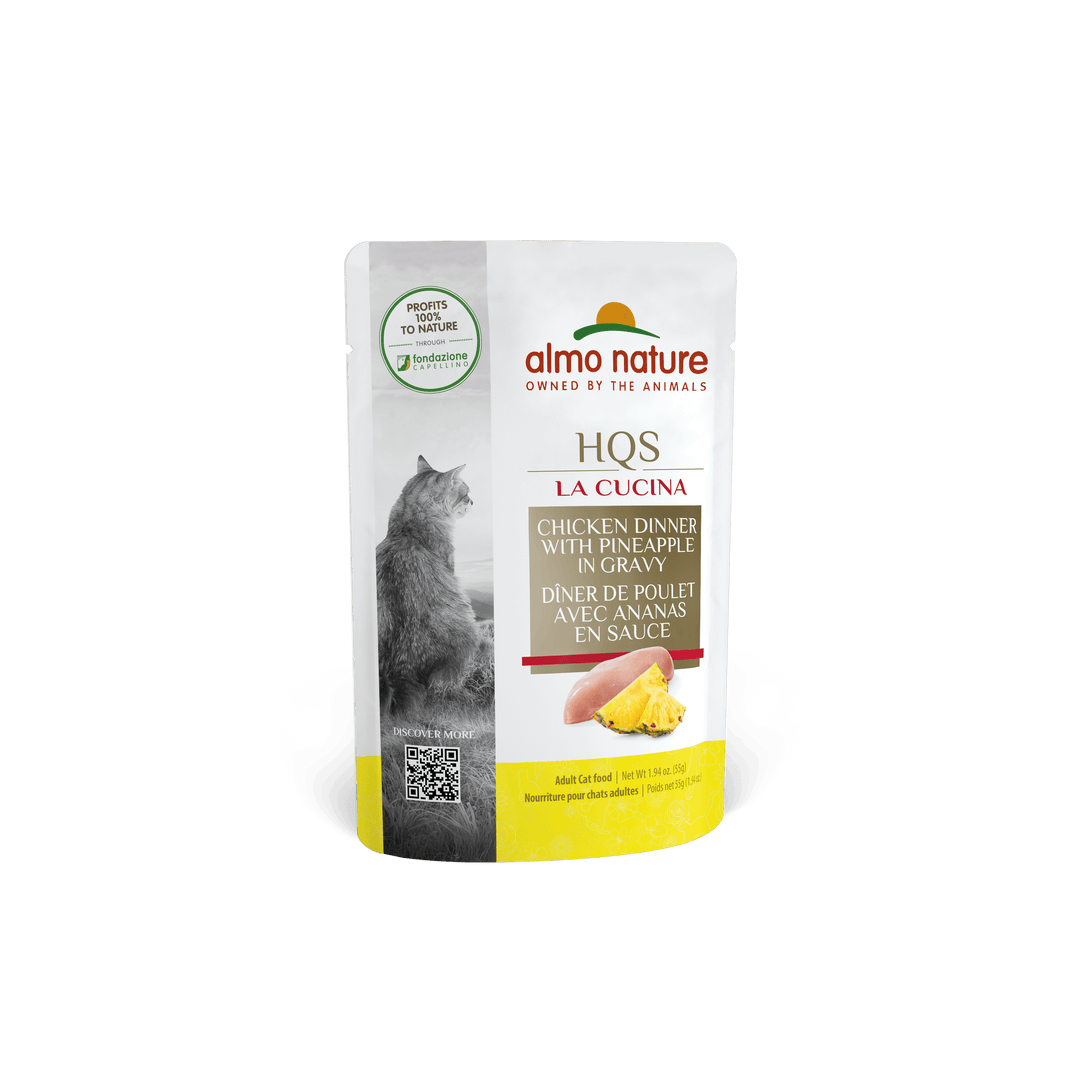 Almo Nature HQS La Cucina Chicken &amp; Pineapple Cat Pouch (55g) - Tail Blazers Etobicoke