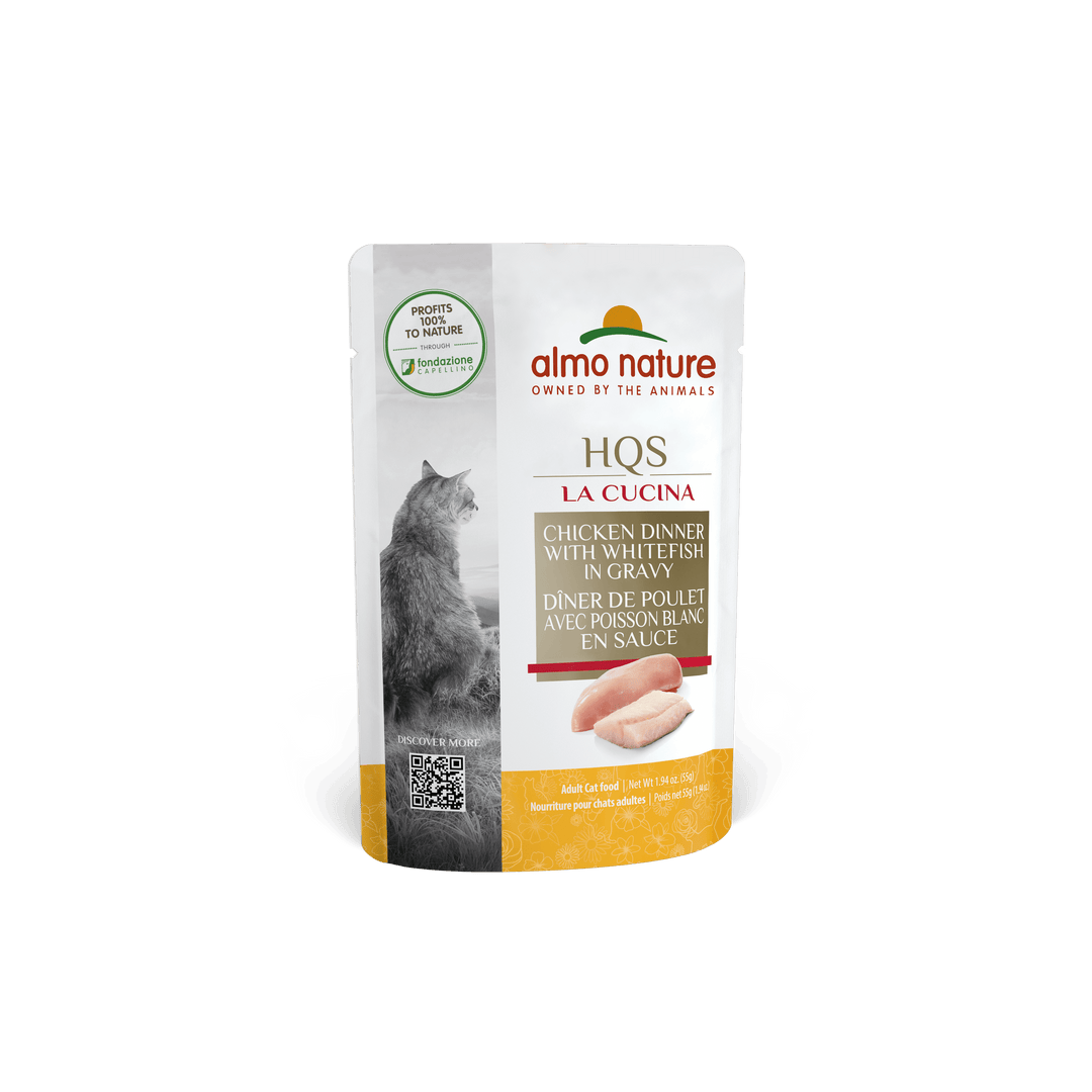 Almo Nature HQS La Cucina Chicken &amp; Whitefish Cat Pouch (55g) - Tail Blazers Etobicoke