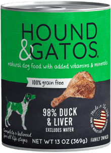 Hound & Gatos Duck & Duck Liver Dog Can (13oz) - Tail Blazers Etobicoke