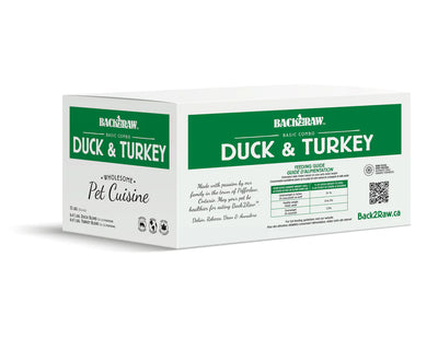 Back2Raw Dog Basic Turkey & Duck Blend (12lb) - Tail Blazers Etobicoke