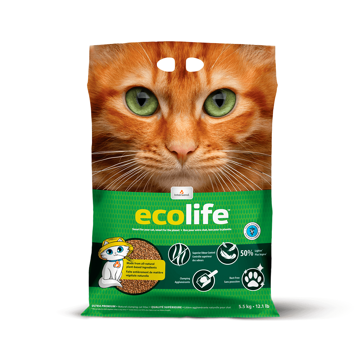 Intersand Ecolife Corn & Wheat Cat Litter (5.5kg) - Tail Blazers Etobicoke