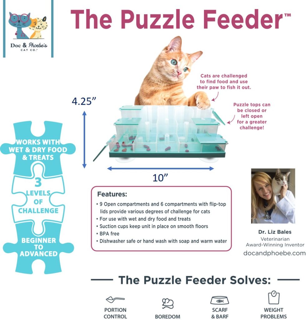 Doc & Phoebe's Cat Puzzle Feeder - Tail Blazers Etobicoke