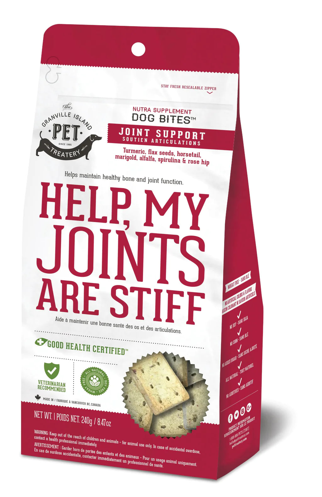 Granville Treatery Help, My Joints are Stiff Hip & Joint Biscuits (240g) - Tail Blazers Etobicoke