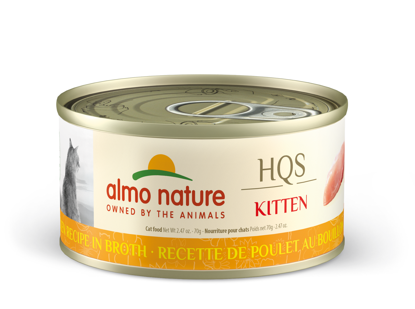 Almo Nature HQS Natural Kitten Chicken Recipe in Broth Cat Can (70g) - Tail Blazers Etobicoke