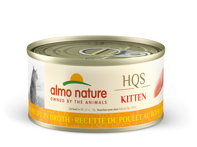 Almo Nature HQS Natural Kitten Chicken Recipe in Broth Cat Can (70g) - Tail Blazers Etobicoke