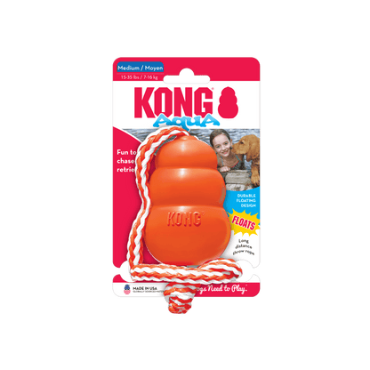 Kong Aqua Floating Rubber Toy with Rope (LG) - Tail Blazers Etobicoke